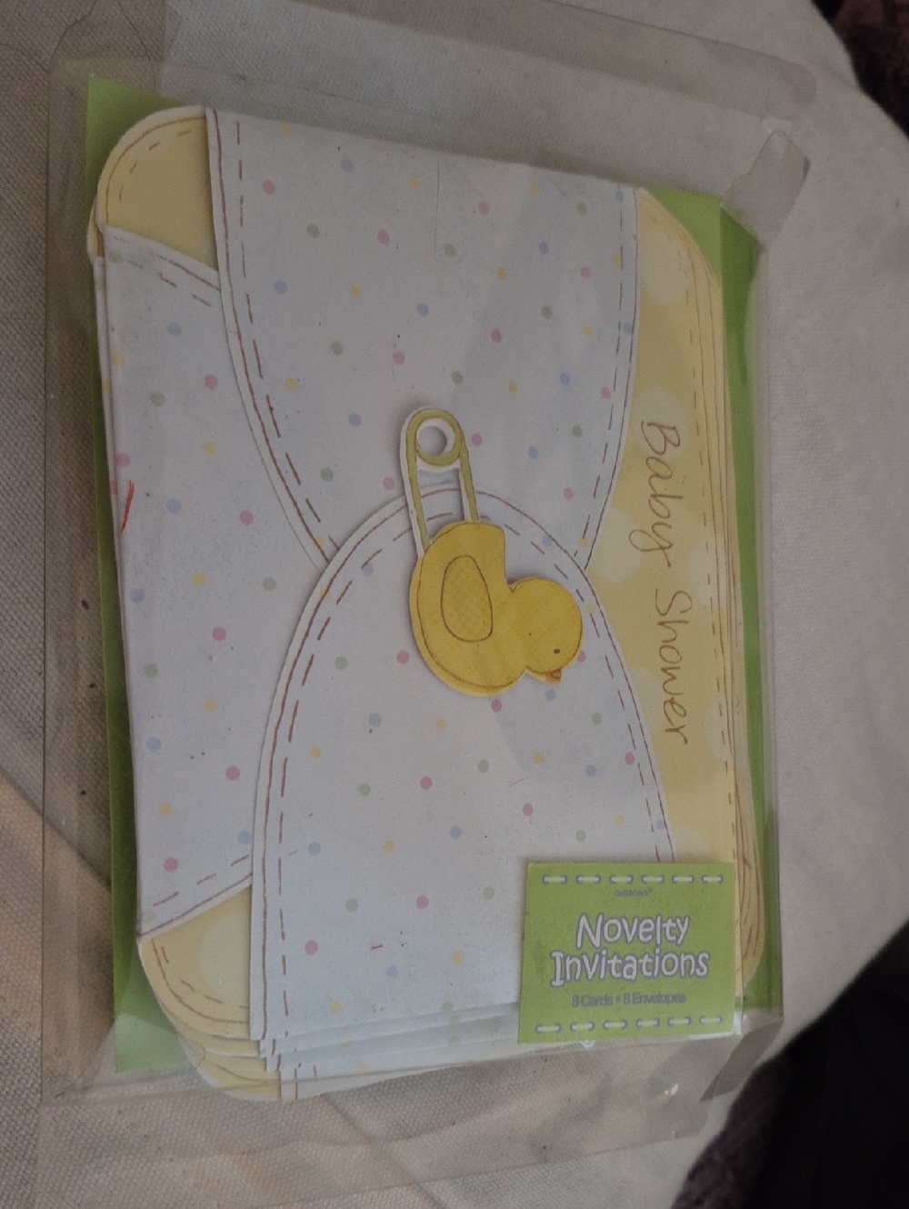Baby Shower Invitation Set with Yellow Duck Accent
